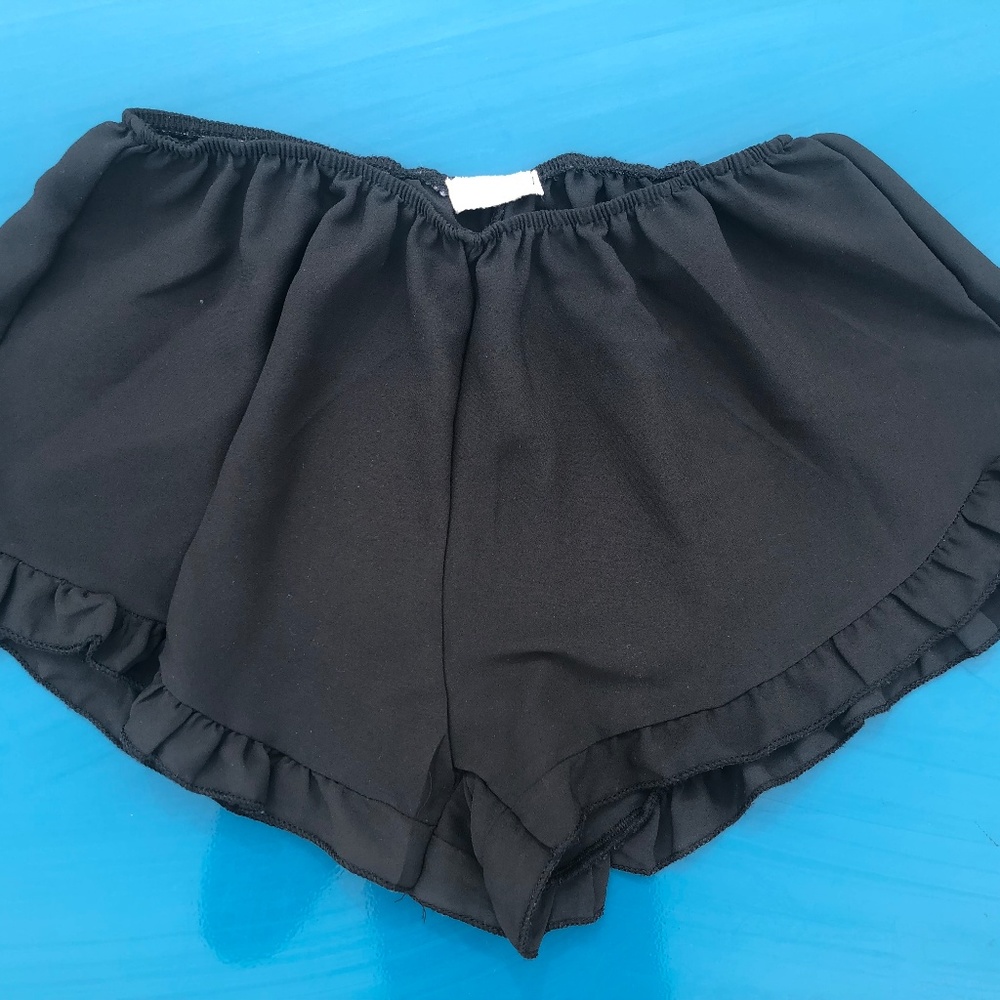 Brandy Melville John Galt Black Flowy Shorts
